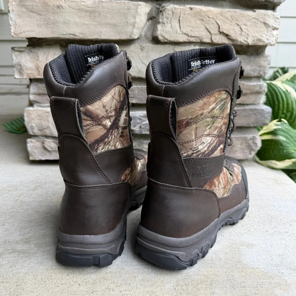 Irish Setter Red Wing Hunting Boots Camo Leather 600g Thinsulate 13 D Waterproof